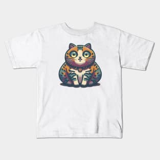 Fat Round Cat Kids T-Shirt